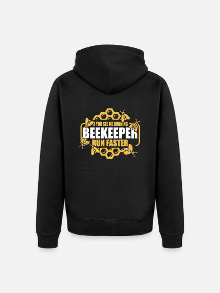 Beekeeper Imker - Unisex Premium Bio Zip Hoodie - Schwarz