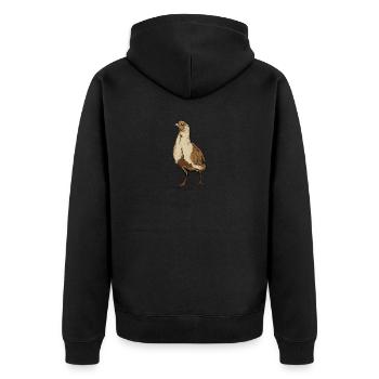Partridge I Chicken Birds Small Game Motif for Hunters - Unisex Premium Organic Zip Hoodie - black - Back - Nico (187cm)