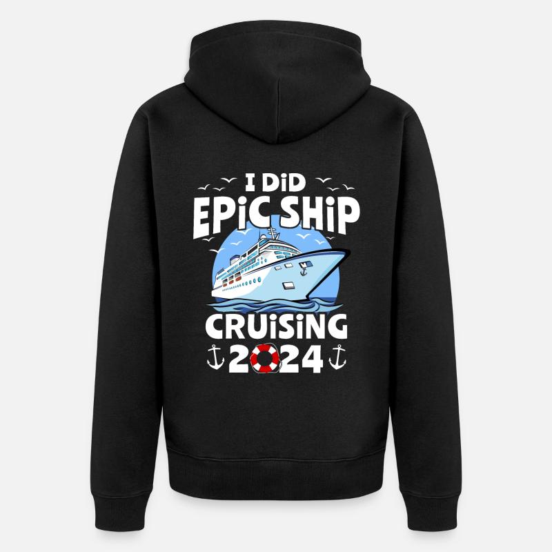 Croisière 2024 Navire de croisière - Veste à capuche bio Premium Unisexe - noir