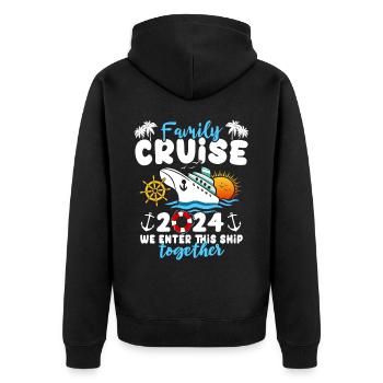 Croisière 2024 Navire de croisière - Veste à capuche bio Premium Unisexe - noir - Dos - Nico (187cm)
