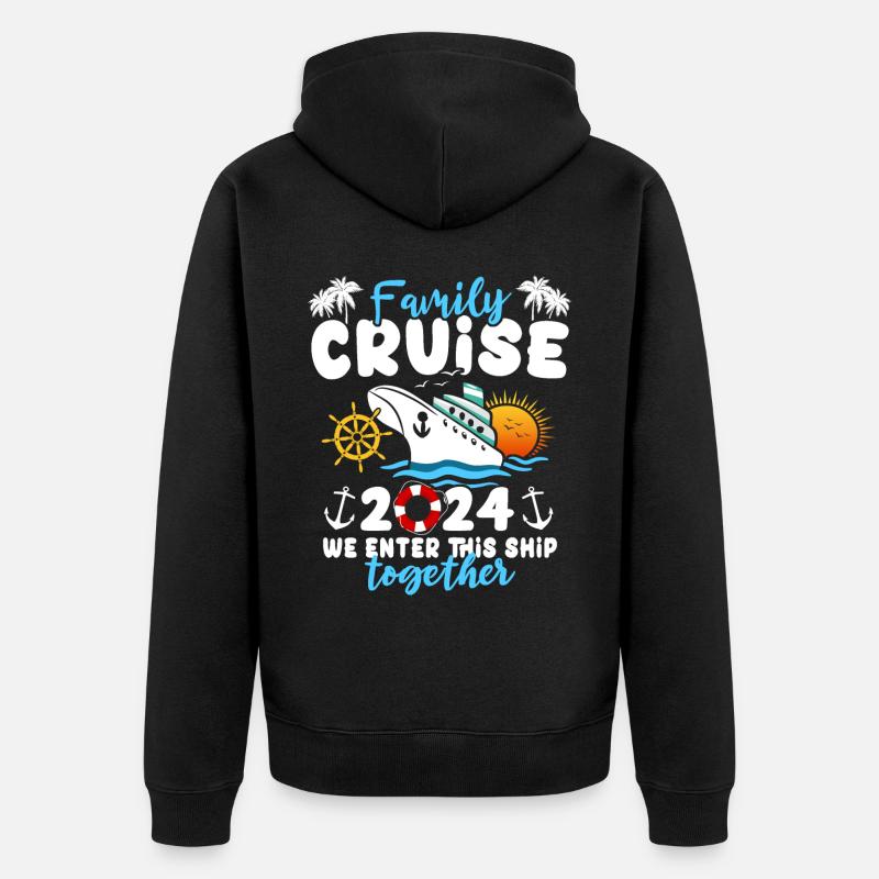 Croisière 2024 Navire de croisière - Veste à capuche bio Premium Unisexe - noir