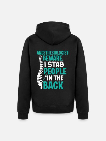 Anesthesiology - Unisex Premium Organic Zip Hoodie - black