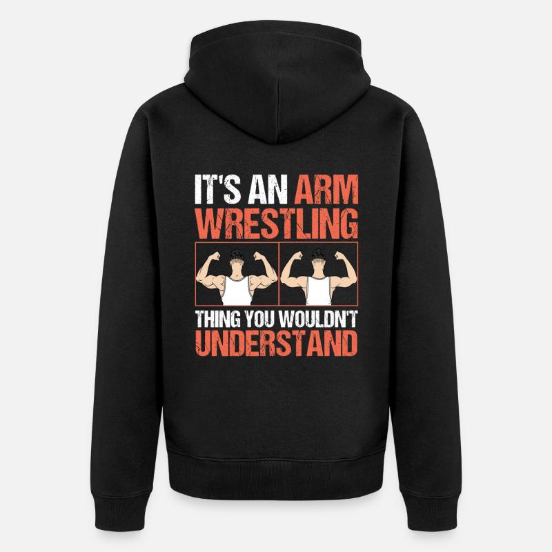 Bras de fer - Veste à capuche bio Premium Unisexe - noir