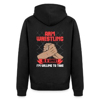 Arm wrestler - Unisex Premium Organic Zip Hoodie - black - Back - Nico (187cm)