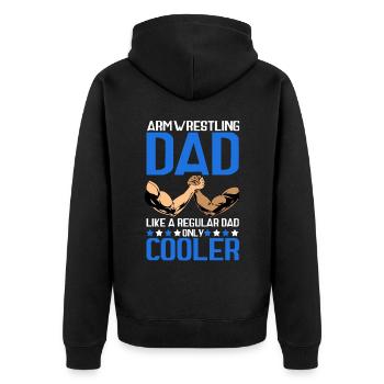 Arm wrestler - Unisex Premium Organic Zip Hoodie - black - Back - Nico (187cm)