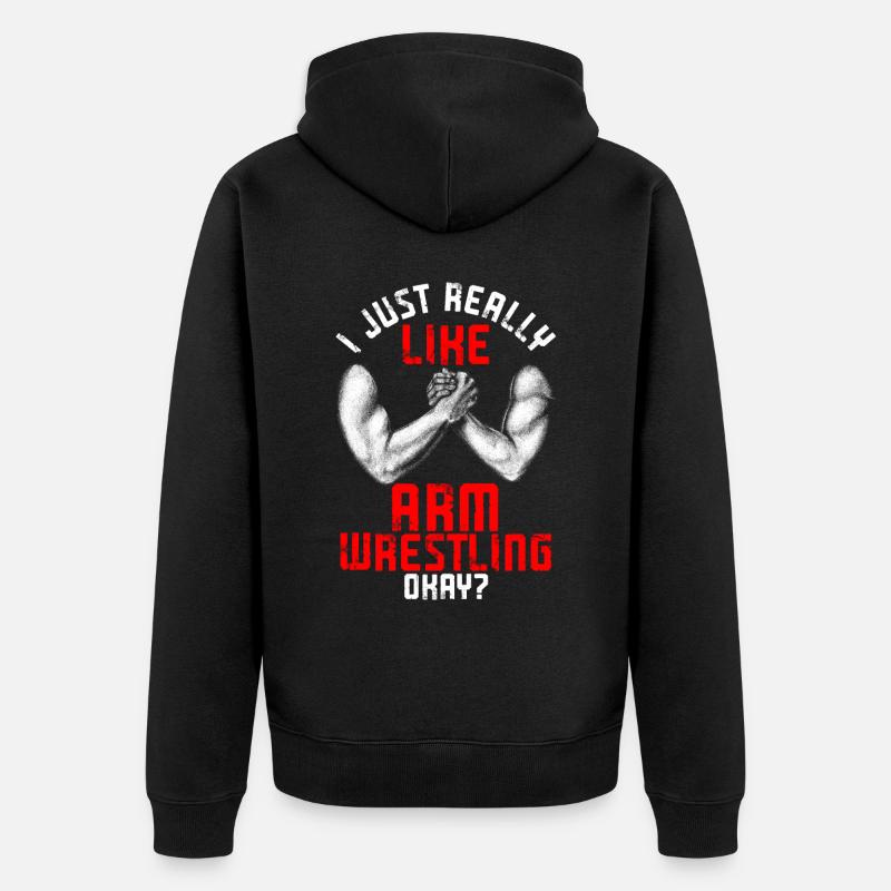 Bras de fer - Veste à capuche bio Premium Unisexe - noir