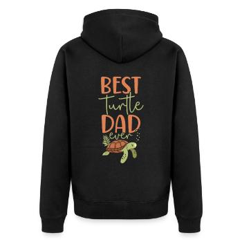 Sea Turtle Tortoise Dad Best - Veste à capuche bio Premium Unisexe - noir - Dos - Nico (187cm)