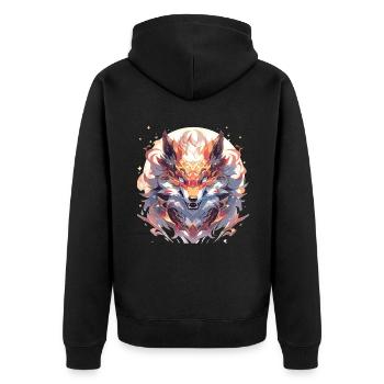 Fox Fox Fox Baby Forest Forest Dweller - Unisex Premium Organic Zip Hoodie - black - Back - Nico (187cm)