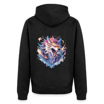 Polygone de loup - Veste à capuche bio Premium Unisexe - noir - Dos - Nico (187cm)