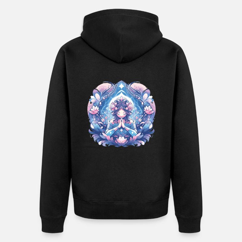 Méditation - Veste à capuche bio Premium Unisexe - noir