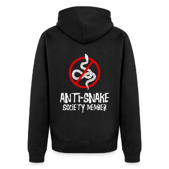 Ophidiophobia: Fear of snakes, snake, boa - Unisex Premium Organic Zip Hoodie - black - Back - Nico (187cm)