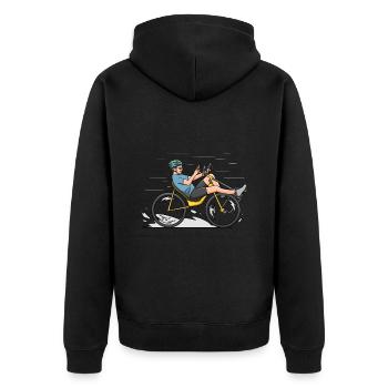 Vélo Vélo Vélo Couché Vélo Cycliste Pédale - Veste à capuche bio Premium Unisexe - noir - Dos - Nico (187cm)