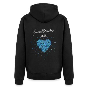Bandleader mit Herz Leadsänger Rockband Musiker - Unisex Premium Bio Zip Hoodie - Schwarz - Hinten - Nico (187cm)
