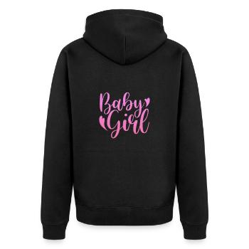 Sadomaso BDSM Dominatrix SM Sado Maso Gift - Unisex Premium Organic Zip Hoodie - black - Back - Nico (187cm)