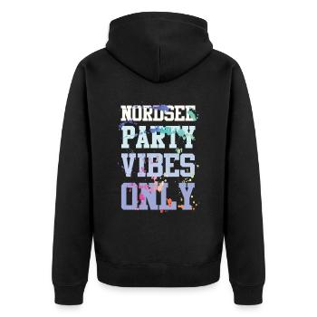 Ambiance de fête de la mer du Nord - Veste à capuche bio Premium Unisexe - noir - Dos - Nico (187cm)