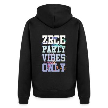 Zrce Party Vibes - Unisex Premium Bio Zip Hoodie - Schwarz - Hinten - Nico (187cm)