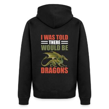 That there would be Dragon Renaissance Fair - Unisex Premium Organic Zip Hoodie - black - Back - Nico (187cm)