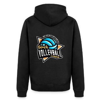 Beach Volleyball Don't Just Say It's Beach Holiday - Unisex Premium Organic Zip Hoodie - black - Back - Nico (187cm)