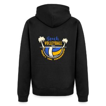 Le volleyball de plage aujourd’hui adulte Ing Volleyballer - Veste à capuche bio Premium Unisexe - noir - Dos - Nico (187cm)