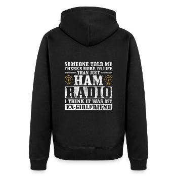 Amateurfunk-design Für Lizenzierte - Veste à capuche bio Premium Unisexe - noir - Dos - Nico (187cm)