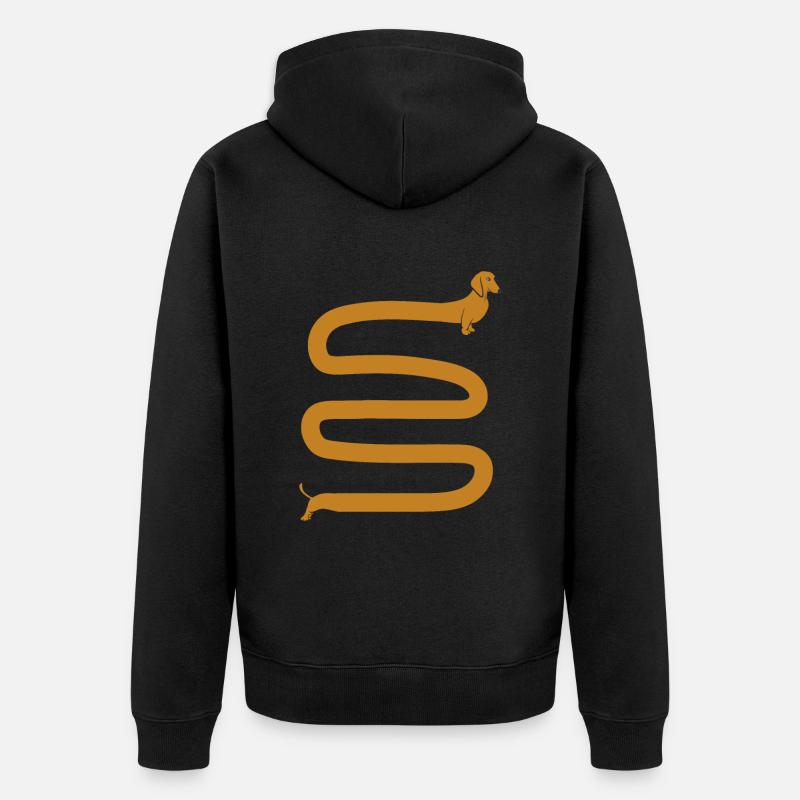 Teckel long - Veste à capuche bio Premium Unisexe - noir