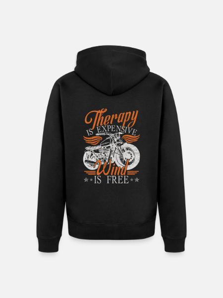Motorcycle Lover - Unisex Premium Organic Zip Hoodie - black
