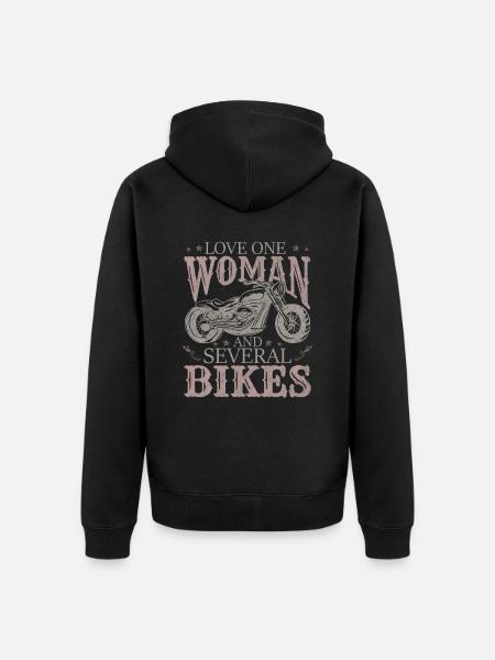 Love several bikes - Unisex Premium Organic Zip Hoodie - black