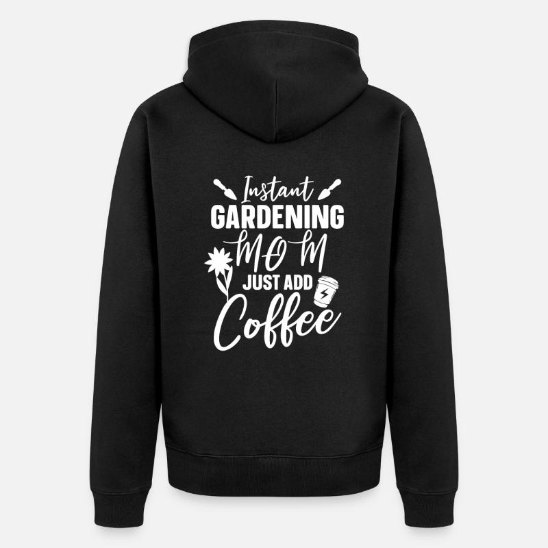 Hobbygärtner Garten Gartenmama - Unisex Premium Bio Zip Hoodie - Schwarz