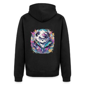 Panda Panda Bear Pandbaby Pandas - Unisex Premium Organic Zip Hoodie - black - Back - Nico (187cm)