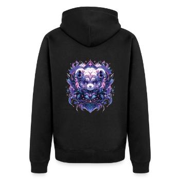 Panda Panda Tête Panda Ours Panda Panda Bébé - Veste à capuche bio Premium Unisexe - noir - Dos - Nico (187cm)