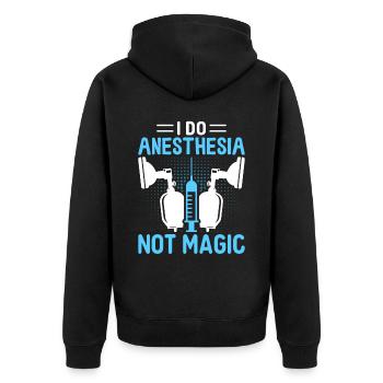 Anesthesiologist Anesthesiology - Unisex Premium Organic Zip Hoodie - black - Back - Nico (187cm)