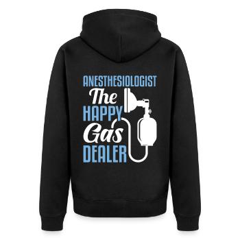Anesthesiology - Unisex Premium Organic Zip Hoodie - black - Back - Nico (187cm)