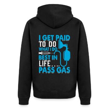 Anesthesiologist Anesthesiology - Unisex Premium Organic Zip Hoodie - black - Back - Nico (187cm)