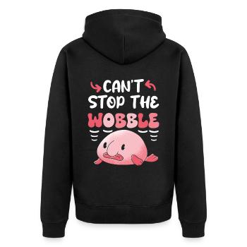Biologiste marin Poissons d’eau profonde Blob Océan - Veste à capuche bio Premium Unisexe - noir - Dos - Nico (187cm)