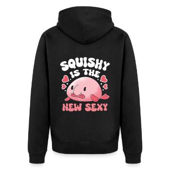 Biologiste marin Poissons d’eau profonde Blob Océan - Veste à capuche bio Premium Unisexe - noir - Dos - Nico (187cm)