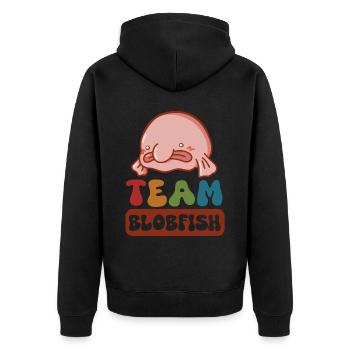 Biologiste marin Poissons d’eau profonde Blob Océan - Veste à capuche bio Premium Unisexe - noir - Dos - Nico (187cm)