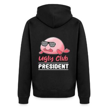 Biologiste marin Poissons d’eau profonde Blob Océan - Veste à capuche bio Premium Unisexe - noir - Dos - Nico (187cm)