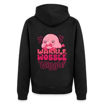 Biologiste marin Poissons d’eau profonde Blob Océan - Veste à capuche bio Premium Unisexe - noir - Dos - Nico (187cm)