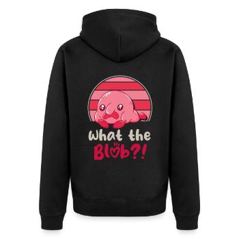 Biologiste marin Poissons d’eau profonde Blob Océan - Veste à capuche bio Premium Unisexe - noir - Dos - Nico (187cm)