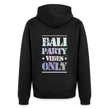 Ambiance de fête à Bali - Veste à capuche bio Premium Unisexe - noir - Dos - Nico (187cm)