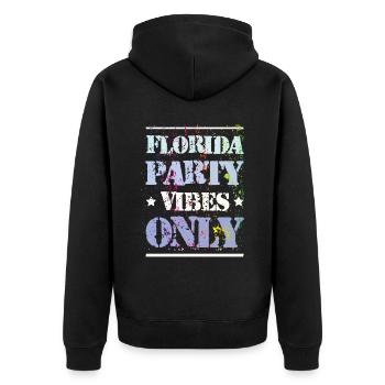 Ambiance de fête en Floride - Veste à capuche bio Premium Unisexe - noir - Dos - Nico (187cm)