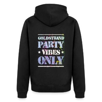 Ambiance de fête Golden Sands - Veste à capuche bio Premium Unisexe - noir - Dos - Nico (187cm)