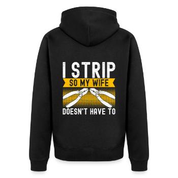 Electrician Electronics Technician - Unisex Premium Organic Zip Hoodie - black - Back - Nico (187cm)