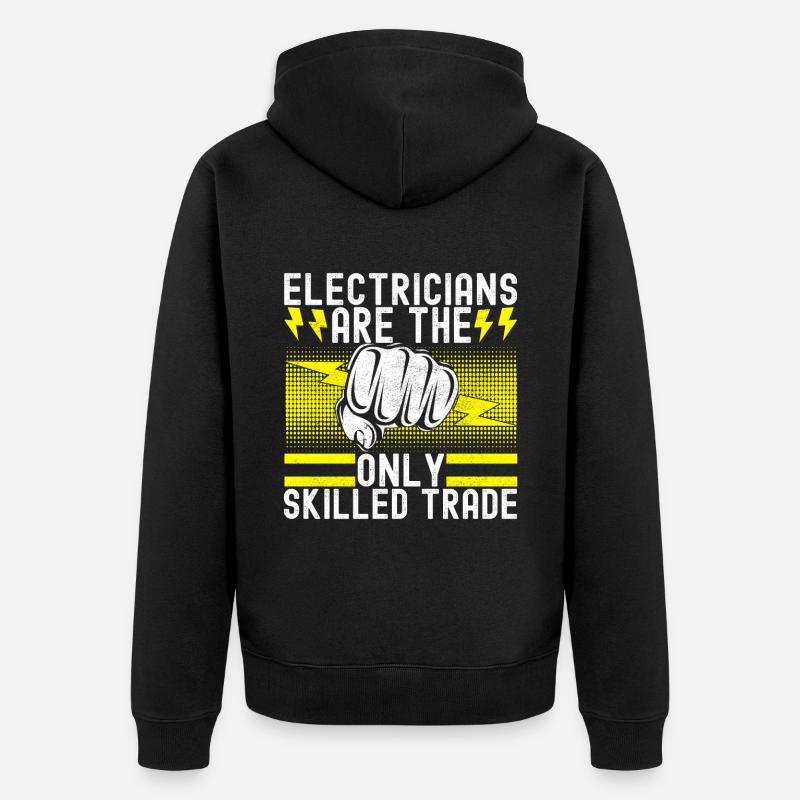 Elektriker Elektroniker - Unisex Premium Bio Zip Hoodie - Schwarz
