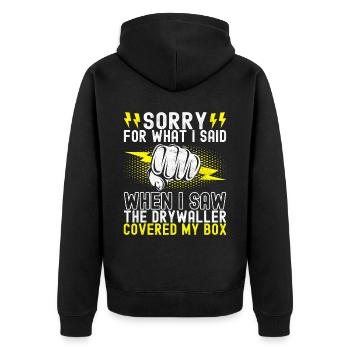 Electrician Electronics Technician - Unisex Premium Organic Zip Hoodie - black - Back - Nico (187cm)