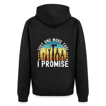 Electrician Electronics Technician - Unisex Premium Organic Zip Hoodie - black - Back - Nico (187cm)