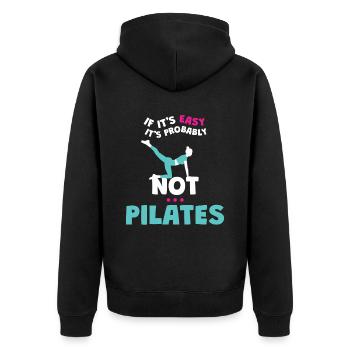 Si c’est facile, ce n’est probablement pas du Pilates - Veste à capuche bio Premium Unisexe - noir - Dos - Nico (187cm)