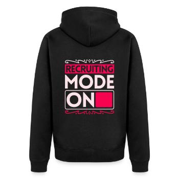 Responsable RH Responsable Ressources Humaines Mode Recrutement activé - Veste à capuche bio Premium Unisexe - noir - Dos - Nico (187cm)