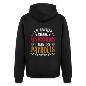 Responsable RH Responsable Ressources Humaines - Veste à capuche bio Premium Unisexe - noir - Dos - Nico (187cm)