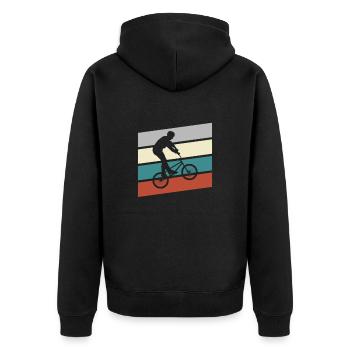 BMX Rétro - Veste à capuche bio Premium Unisexe - noir - Dos - Nico (187cm)